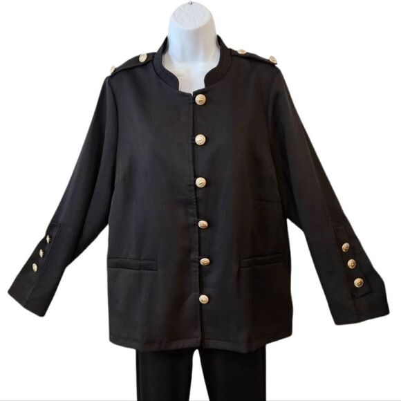 New without tag Black Military Blazer sz 1X - Picture 1 of 5